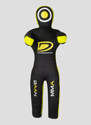 Black and yellow MMA fighting Dummy with 'DAAN' branding on a gray background