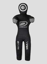 Black MMA fighting Dummy with DAAN MMA branding on a gray background
