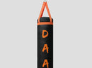 DAAN MMA Black Leather Boxing Punching Bag with Orange Straps