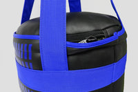 DAAN MMA Black Leather Boxing Punching Bag with Blue Straps