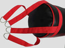 DAAN MMA Black Leather Boxing Punching Bag with Red Straps