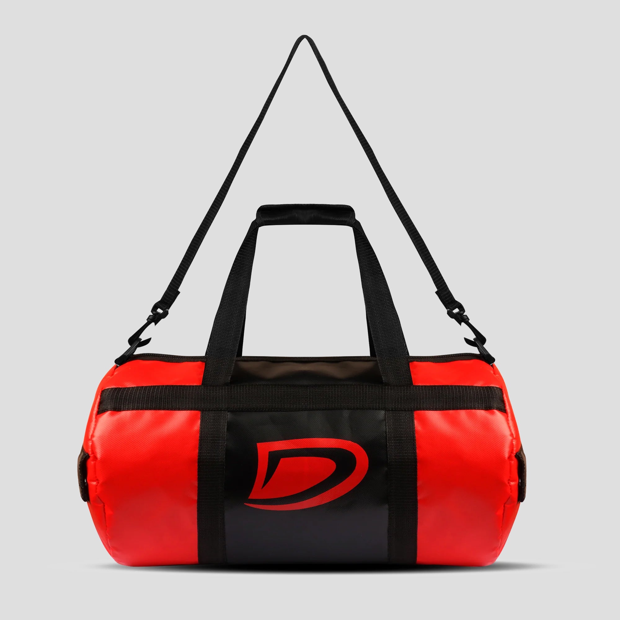 Vinyl Duffel Bag for Gym & Travel - Red