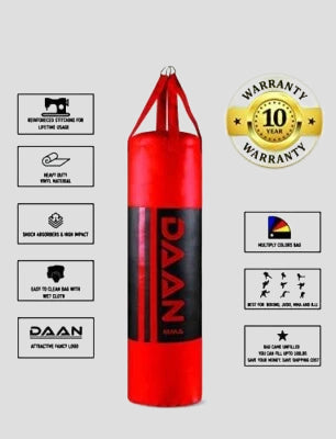 DAAN MMA Red Vinyl Boxing Punching Bag