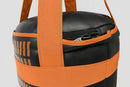 DAAN MMA Black Leather Boxing Punching Bag with Orange Straps