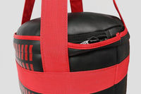 DAAN MMA Black Leather Boxing Punching Bag with Red Straps