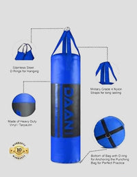 DAAN MMA Blue Vinyl Boxing Punching Bag