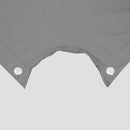 Gray fabric with grommets on a light gray background