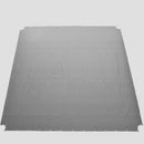 Gray tarp with a textured surface on a light gray background