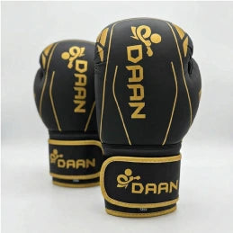 DAAN Apex boxing gloves pair, matt black PU finish