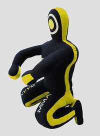 Black and yellow grappling dummy