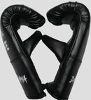 Pair of black boxing gloves