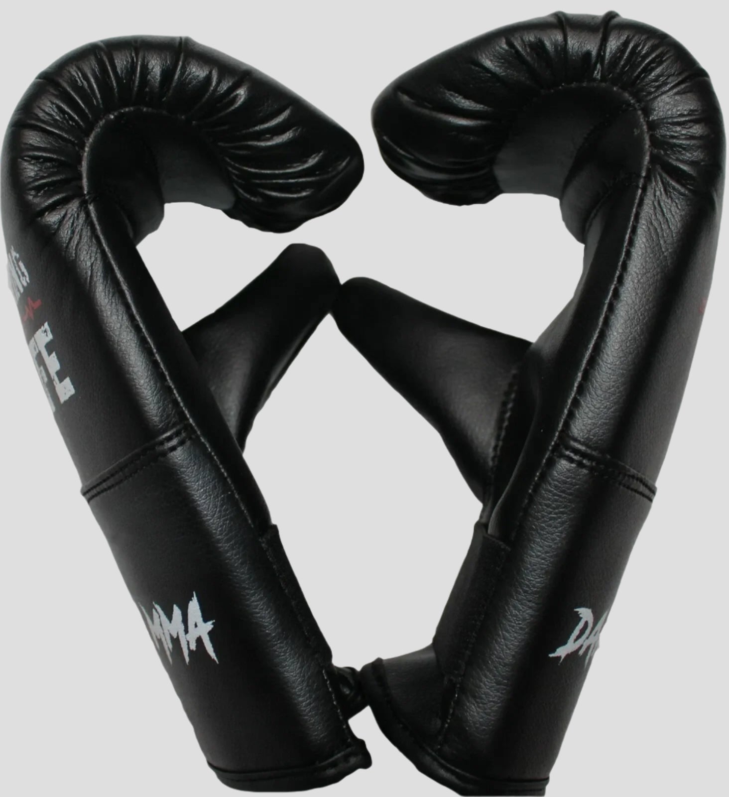 Pair of black boxing gloves