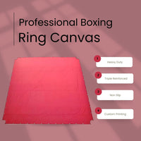 Ultimate Red Professional Boxing Ring Canvas - Daan MMA